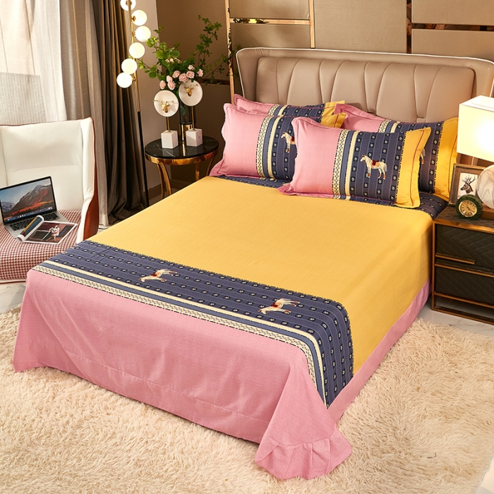 91家纺网 家纺一手货源 找家纺 雲归梦 2021新款全棉大版生态磨毛四件套第二批 趣时光