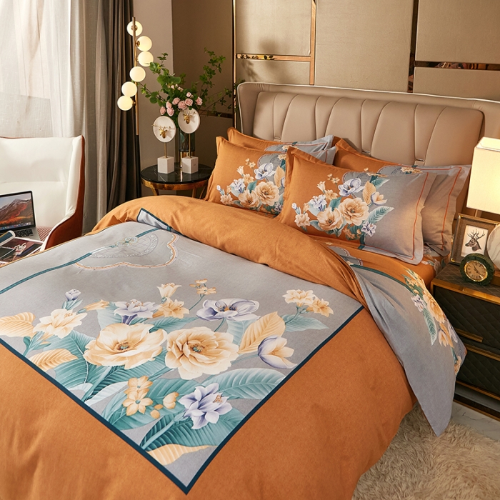 91家纺网 家纺一手货源 找家纺 雲归梦 2021新款全棉大版生态磨毛四件套第二批 婉玉