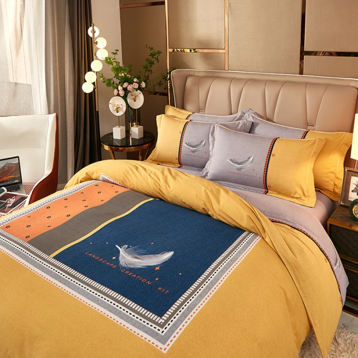 91家纺网 家纺一手货源 找家纺 雲归梦 2021新款全棉大版生态磨毛四件套第二批 雅意