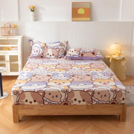 91家纺网 家纺一手货源 找家纺 （总）梦家居 2021新款秋冬牛奶绒床笠单品