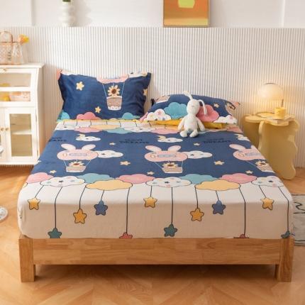 91家纺网 家纺一手货源 找家纺 梦家居 2021新款秋冬牛奶绒床笠单品 天空之旅