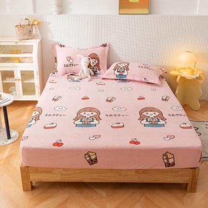 91家纺网 家纺一手货源 找家纺 （总）梦家居 2021新款秋冬牛奶绒床笠单品