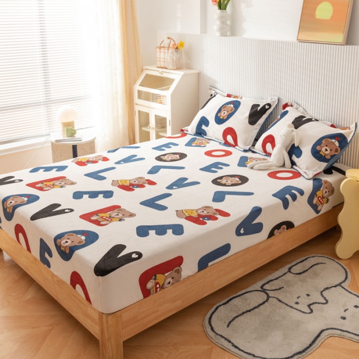 91家纺网 家纺一手货源 找家纺 （总）梦家居 2021新款秋冬牛奶绒床笠单品