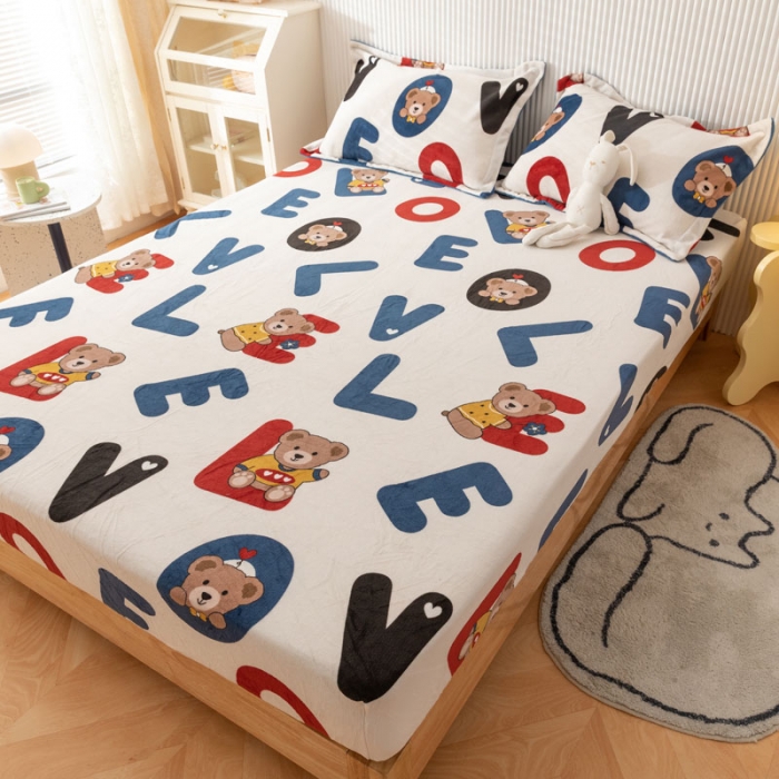 91家纺网 家纺一手货源 找家纺 （总）梦家居 2021新款秋冬牛奶绒床笠单品