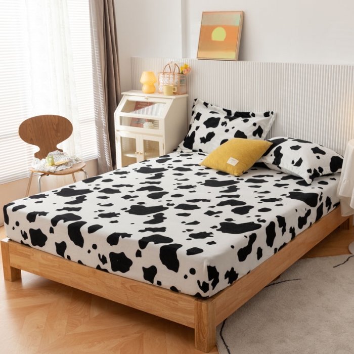 91家纺网 家纺一手货源 找家纺 梦家居 2021新款秋冬牛奶绒床笠单品 牛奶纹