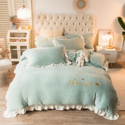 91家纺网 家纺一手货源 找家纺 总-丝羽坊 2021新款牛奶绒韩系心意系列四件套