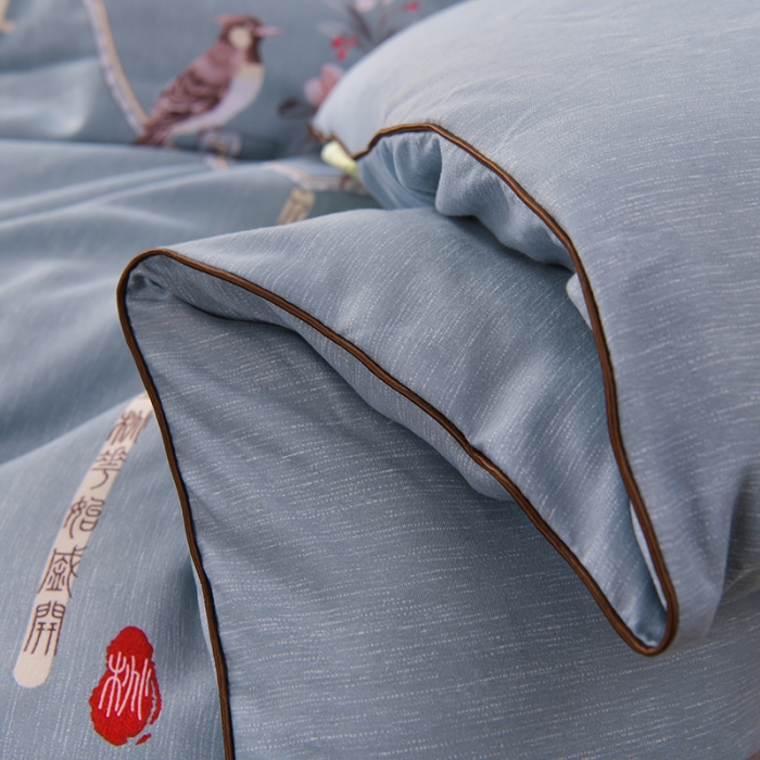 91家纺网 家纺一手货源 找家纺 富威堡2023新款棉花被子春色满园