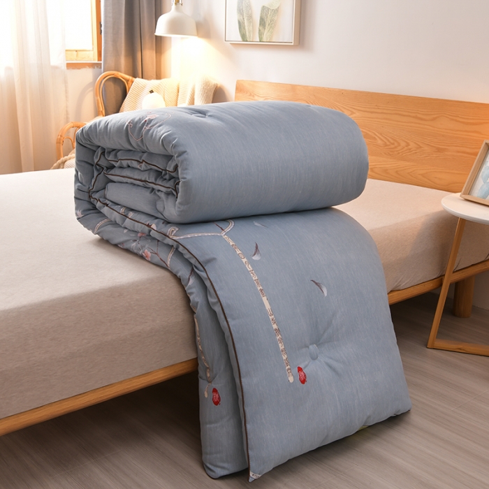 91家纺网 家纺一手货源 找家纺 富威堡2023新款棉花被子春色满园