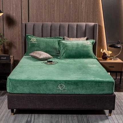 91家纺网 家纺一手货源 找家纺 （总）莱宁被业 2021新款精品牛奶绒刺绣床笠