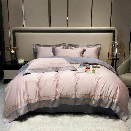 91家纺网 家纺一手货源 找家纺 爱缦 2021新款星空系列100支长绒棉奥棉四件套 奶米杏