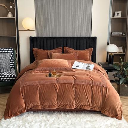 91家纺网 家纺一手货源 找家纺 （总）时亿家居 2022新款A类婴肤牛奶绒四件套觅系列