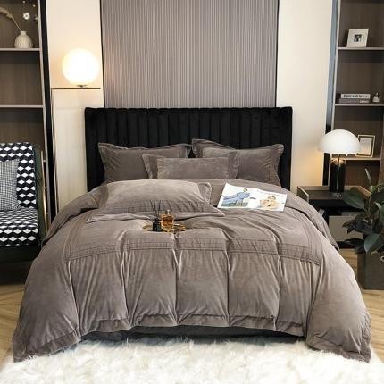 91家纺网 家纺一手货源 找家纺 （总）时亿家居 2022新款A类婴肤牛奶绒四件套觅系列