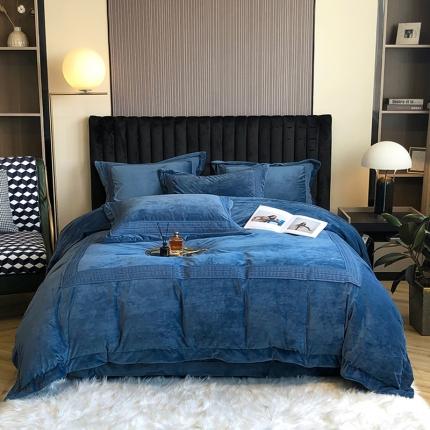 91家纺网 家纺一手货源 找家纺 （总）时亿家居 2022新款A类婴肤牛奶绒四件套觅系列