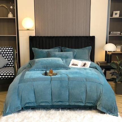 91家纺网 家纺一手货源 找家纺 （总）时亿家居 2022新款A类婴肤牛奶绒四件套觅系列