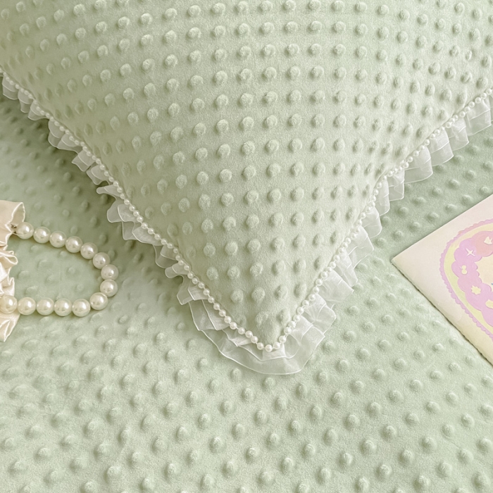 91家纺网 家纺一手货源 找家纺 （总）玛奇朵 2021新款豆豆绒珍珠款四件套-梦露系列