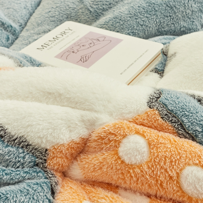 91家纺网 家纺一手货源 找家纺 佰亿莱 2024新款双面绒A版雪花绒B版羊羔绒冬被 告白