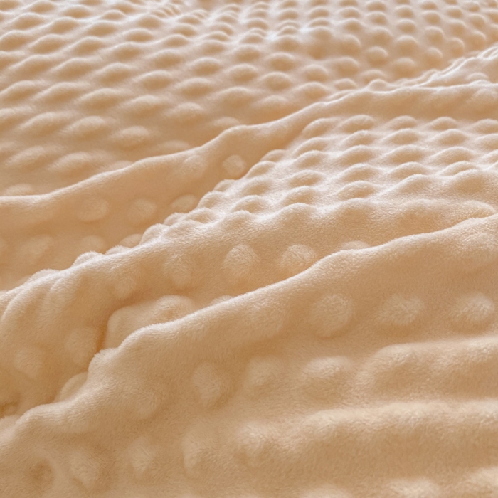 91家纺网 家纺一手货源 找家纺 玛奇朵 2021新款豆豆绒珍珠款四件套-梦露系列 梦露-蜜桃橙