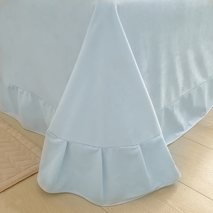 91家纺网 家纺一手货源 找家纺 玛奇朵 2021新款豆豆绒珍珠款四件套-梦露系列 梦露-婴儿蓝