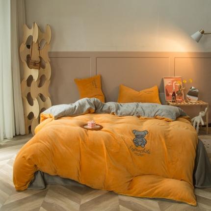 91家纺网 家纺一手货源 找家纺 （总）凡客家居 2021秋冬新款工艺款牛奶绒四件套