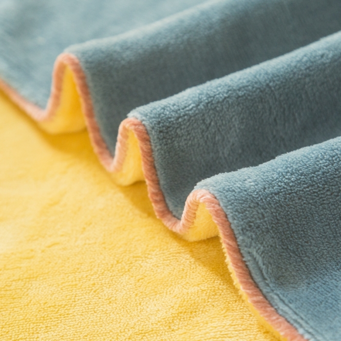 91家纺网 家纺一手货源 找家纺 凡客家居 2021秋冬新款工艺款牛奶绒四件套 外星人-蓝