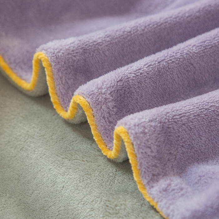 91家纺网 家纺一手货源 找家纺 凡客家居 2021秋冬新款工艺款牛奶绒四件套 微微一笑-紫