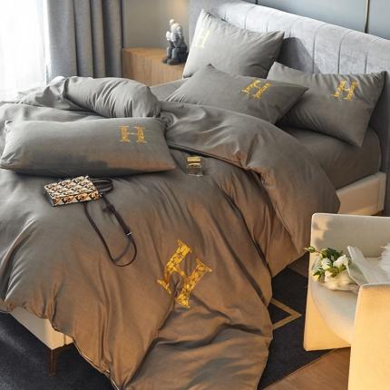 91家纺网 家纺一手货源 找家纺 （总）凡客2021秋冬新款雅棉刺绣四件套-索菲亚