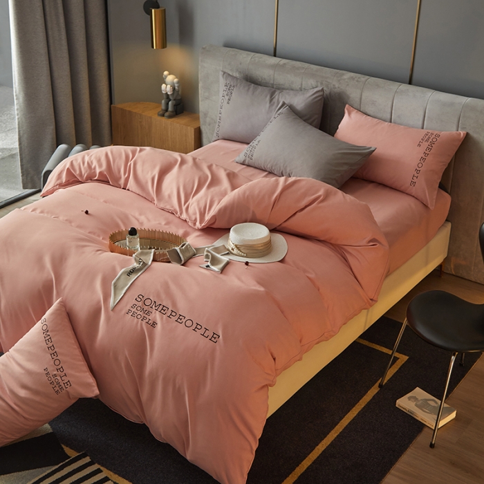 91家纺网 家纺一手货源 找家纺 （总）凡客2021秋冬新款贝利卡埃类棉刺绣磨毛四件套