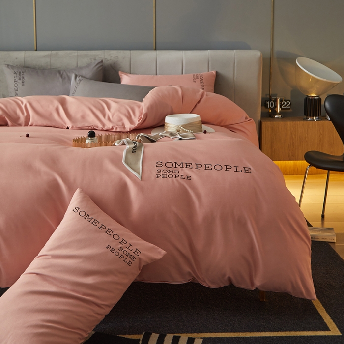 91家纺网 家纺一手货源 找家纺 （总）凡客2021秋冬新款贝利卡埃类棉刺绣磨毛四件套