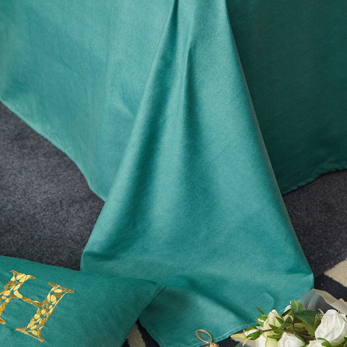 91家纺网 家纺一手货源 找家纺 凡客2021秋冬新款雅棉刺绣四件套-索菲亚 索菲亚-绿