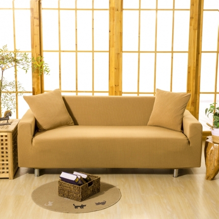 91家纺网 家纺一手货源 找家纺 210g大尺寸防泼水华夫格弹力沙发套 全包沙发罩纯色沙发垫