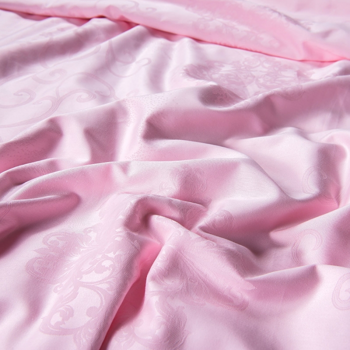 91家纺网 家纺一手货源 找家纺 香夫 2021新款40S大提花纯蚕丝被 卡诺-粉