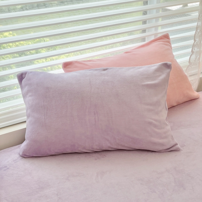 91家纺网 家纺一手货源 找家纺 慕尚 2022新款纯色搭色奶油席牛奶绒四件套 少女-灰