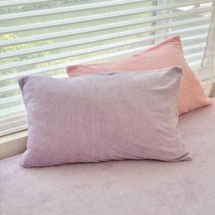 91家纺网 家纺一手货源 找家纺 （总）慕尚2022新款纯色搭色奶油席牛奶绒枕套48*74cm