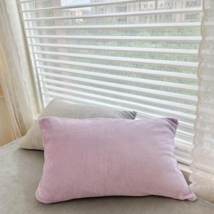 91家纺网 家纺一手货源 找家纺 （总）慕尚2022新款纯色搭色奶油席牛奶绒枕套48*74cm