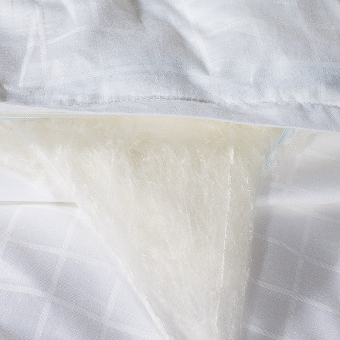 91家纺网 家纺一手货源 找家纺 香夫 2021新款40S贡缎一线格纯蚕丝被 一线格-白色