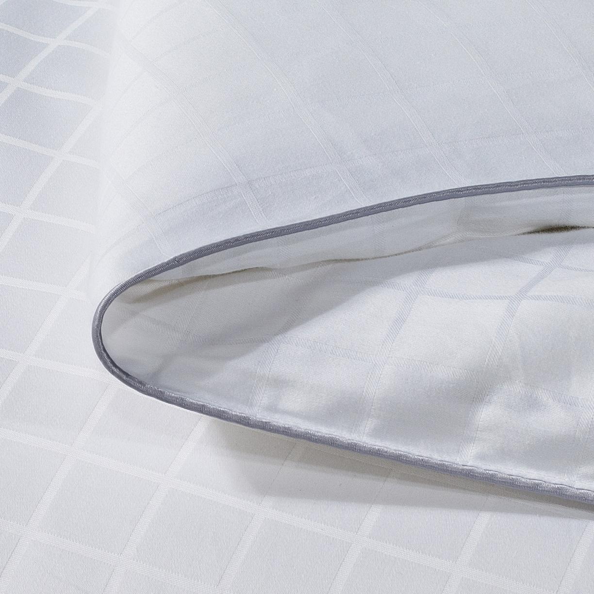 91家纺网 家纺一手货源 找家纺 香夫 2021新款40S贡缎一线格纯蚕丝被 一线格-白色