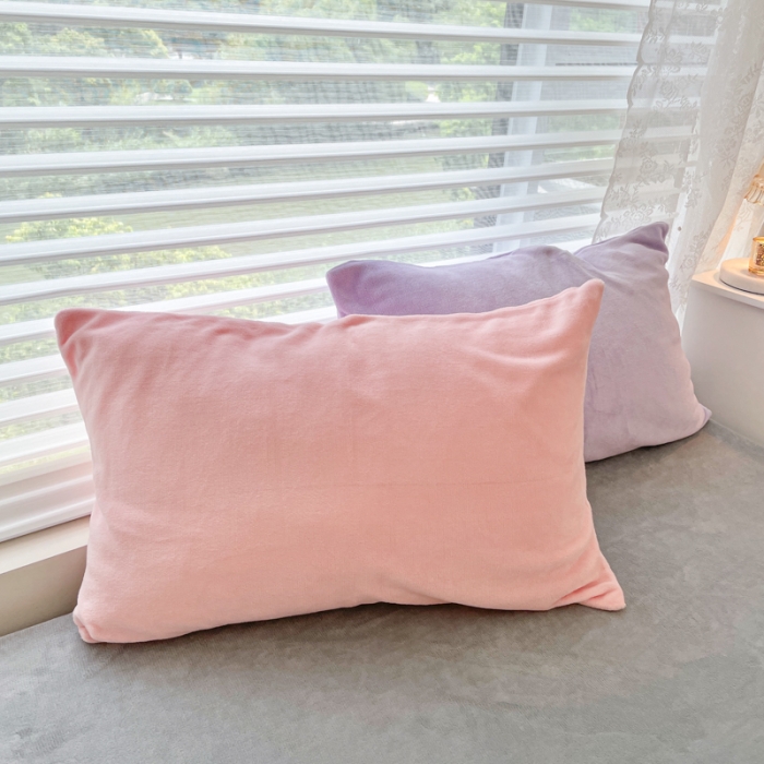 91家纺网 家纺一手货源 找家纺 慕尚 2022新款纯色搭色奶油席牛奶绒四件套 少女-紫