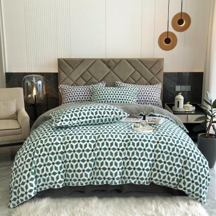 91家纺网 家纺一手货源 找家纺 （总）慕尚 2022新款雕花绒立体牛奶绒轻奢系列四件套