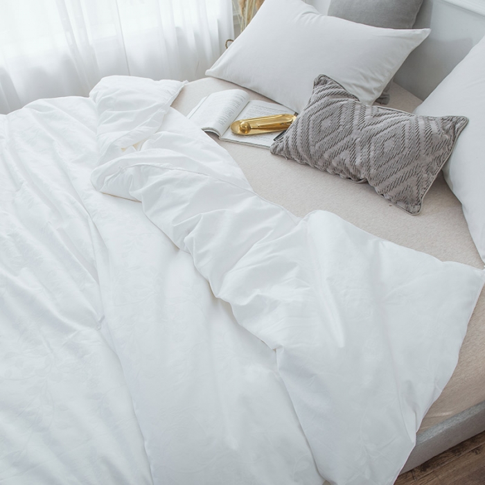 91家纺网 家纺一手货源 找家纺 香夫 2021新款60S芙瑞桑纯蚕丝被 白色