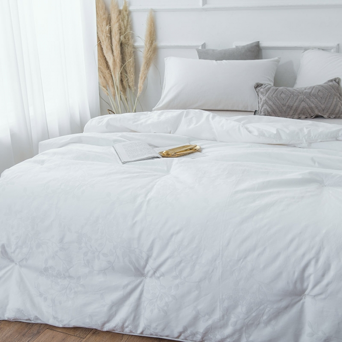 91家纺网 家纺一手货源 找家纺 香夫 2021新款60S芙瑞桑纯蚕丝被 白色