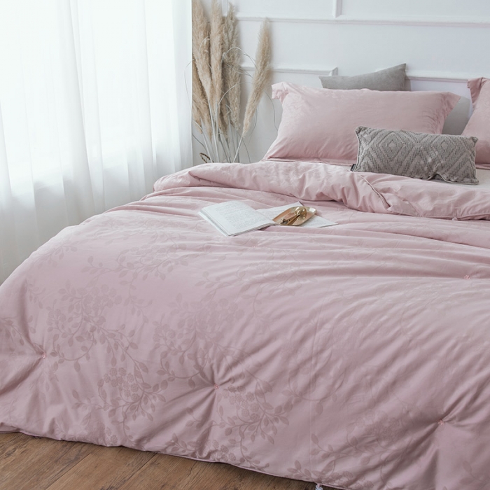 91家纺网 家纺一手货源 找家纺 香夫 2021新款60S芙瑞桑纯蚕丝被 粉色