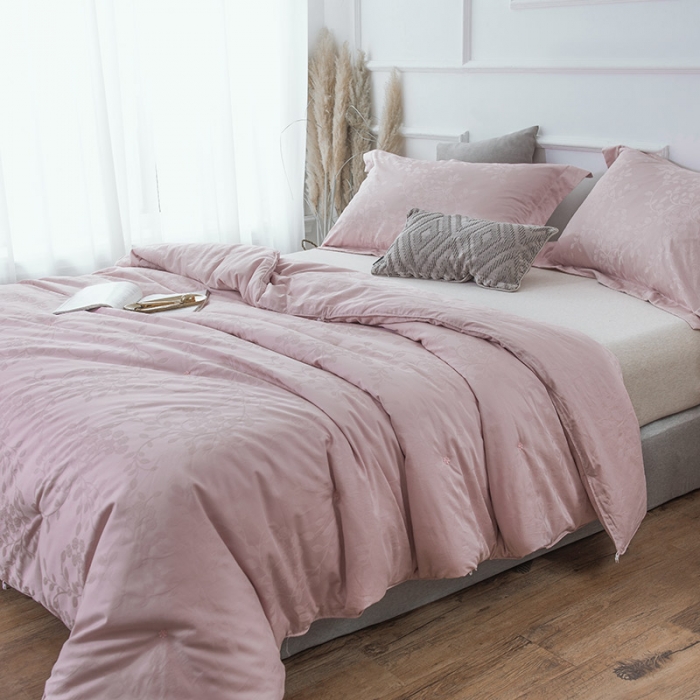 91家纺网 家纺一手货源 找家纺 香夫 2021新款60S芙瑞桑纯蚕丝被 粉色