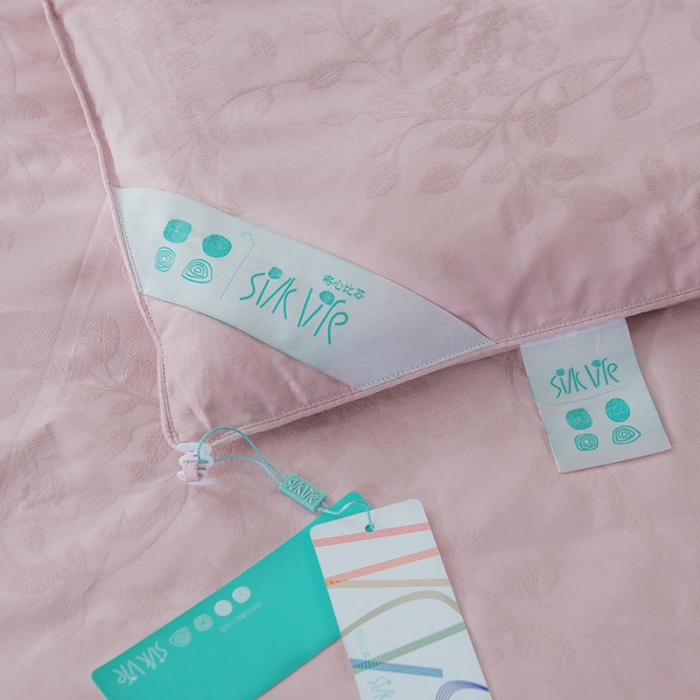 91家纺网 家纺一手货源 找家纺 香夫 2021新款60S芙瑞桑纯蚕丝被 粉色