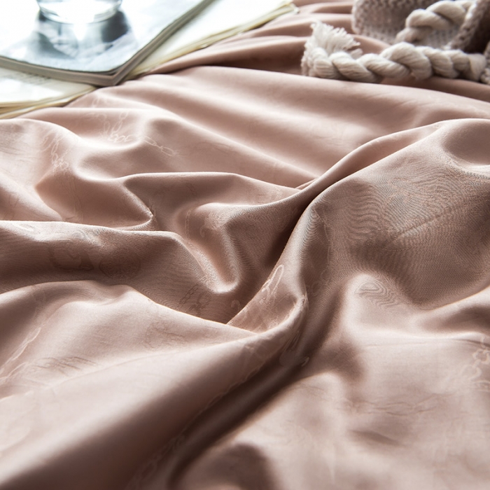 91家纺网 家纺一手货源 找家纺 香夫 2021新款60S全棉提花爱马仕纯蚕丝被 卡其色