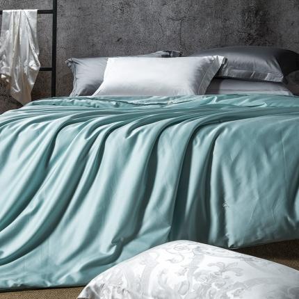 91家纺网 家纺一手货源 找家纺 香夫 2021新款100支全棉纯蚕丝被 青色