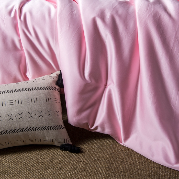 91家纺网 家纺一手货源 找家纺 香夫 2021新款100支全棉纯蚕丝被 粉色