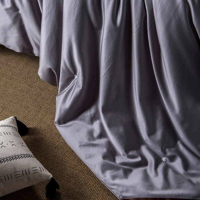 91家纺网 家纺一手货源 找家纺 香夫 2021新款100支全棉纯蚕丝被 灰色