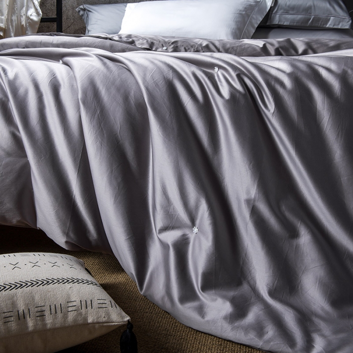 91家纺网 家纺一手货源 找家纺 香夫 2021新款100支全棉纯蚕丝被 灰色