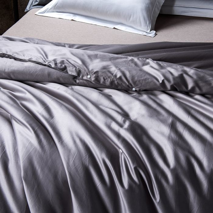 91家纺网 家纺一手货源 找家纺 香夫 2021新款100支全棉纯蚕丝被 灰色