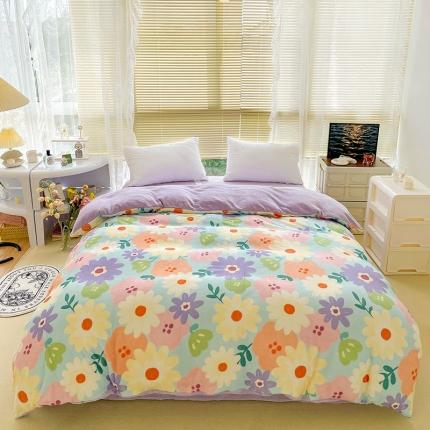 91家纺网 家纺一手货源 找家纺 （总）慕尚 2022新款田园花卉类牛奶绒单被套